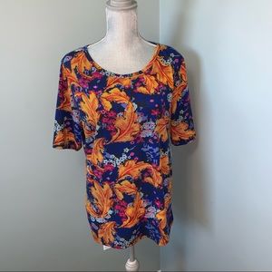 LULAROE NWT short sleeve floral print top women’s plus size 3XL